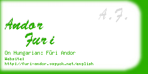 andor furi business card